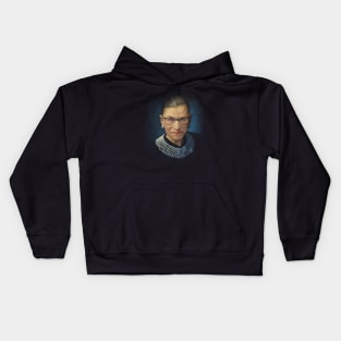 Ruth Bader Ginsburg - Oil Painting Kids Hoodie